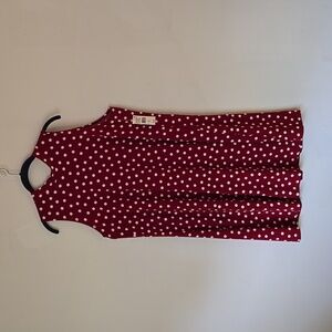 Signature by Robbie Bee Rust Ivory Polka Dot Dress in XL